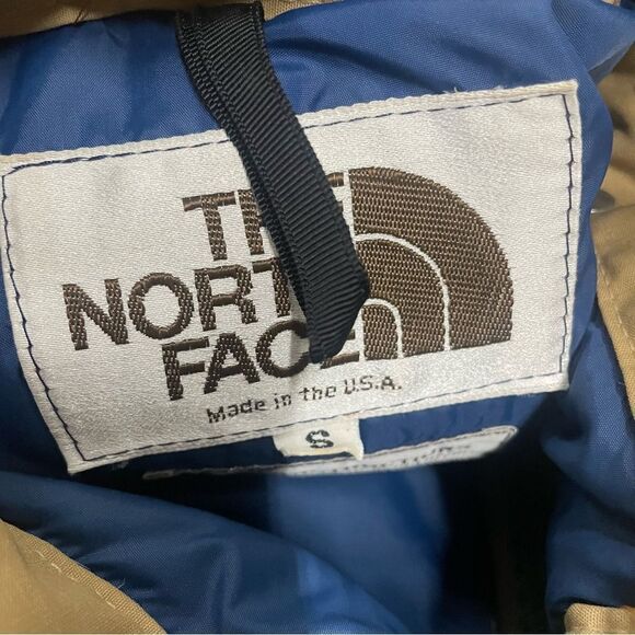 Vintage The North Face Men’s Puffer Down Fill Tan Jacket Size Small Made in USA - Picture 4 of 6